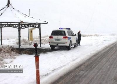 بارش برف و باران در جاده چالوس و آزادراه قزوین- رشت